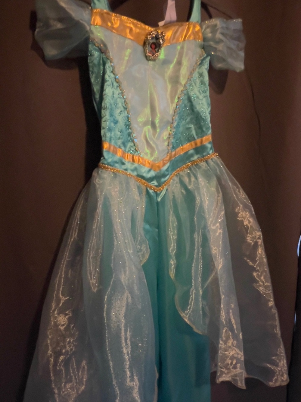 Disney Aqua and Gold Princess Superhero Dress
